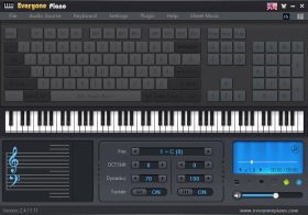 Everyone Piano v2.4.11.11 computer keyboard simulating piano software