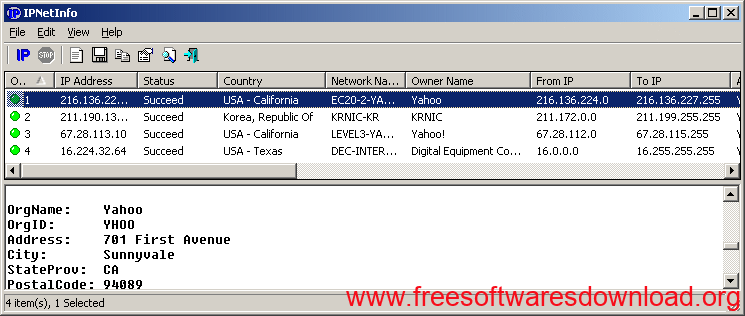 IPNetInfo v1.95 Retrieves IP Address Information