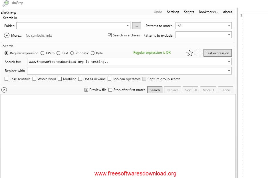 dnGrep v3.1.197.0 Windows search and replacement tool